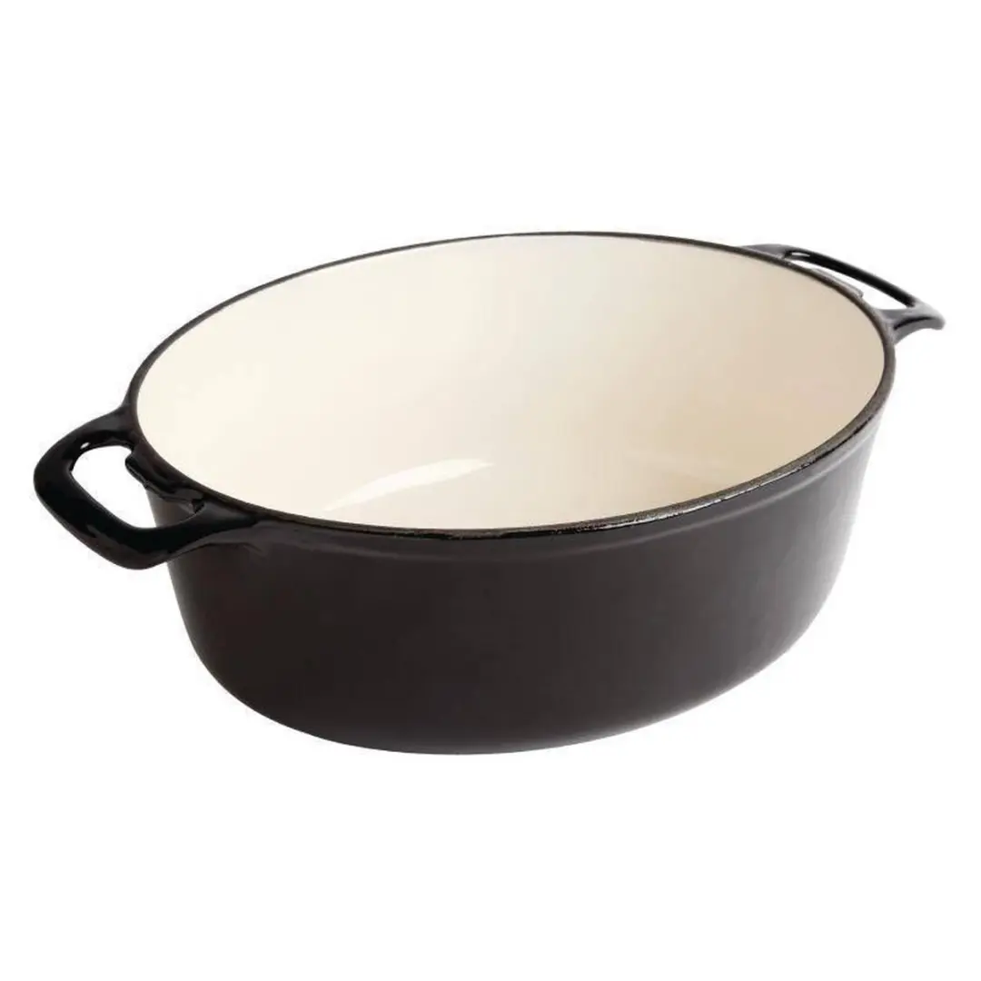 Vogue Ovale Braadpan 6ltr - Zwart