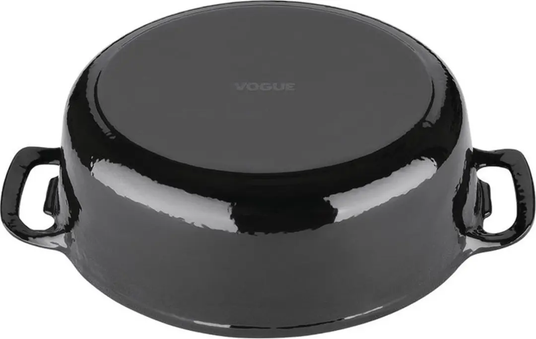 Vogue Ovale Braadpan 6ltr - Zwart