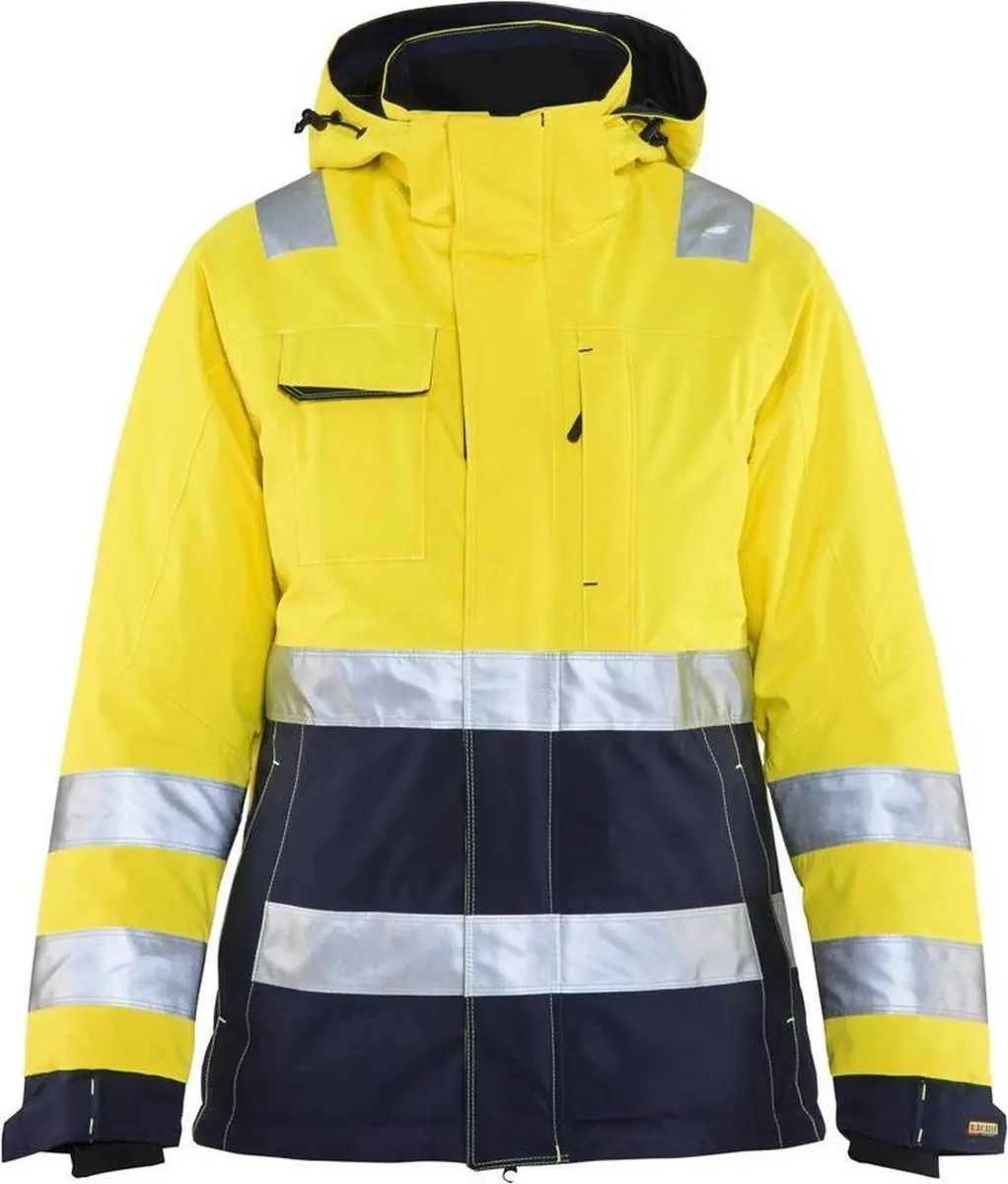 Blåkläder 4872-1987 Dames Winterjas - M - High Vis Geel/Marineblauw