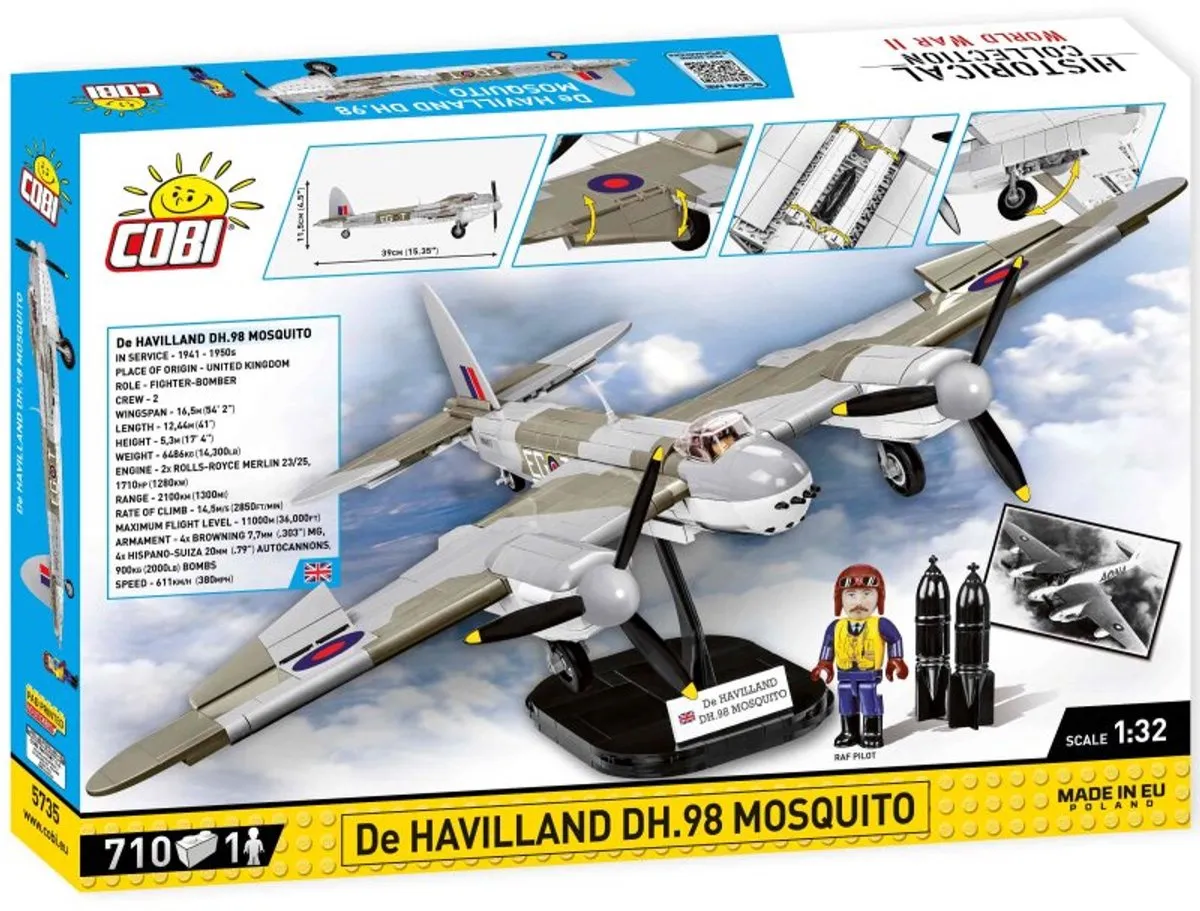 Cobi De Havilland DH.98 Mosquito COBI-5735 - 710 Stukken - Meerkleurig