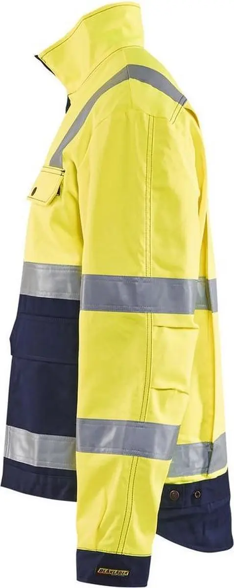 Blåkläder 4026-1804 Damesjas High Vis Geel/Marineblauw - M - afbeelding 6 van 6