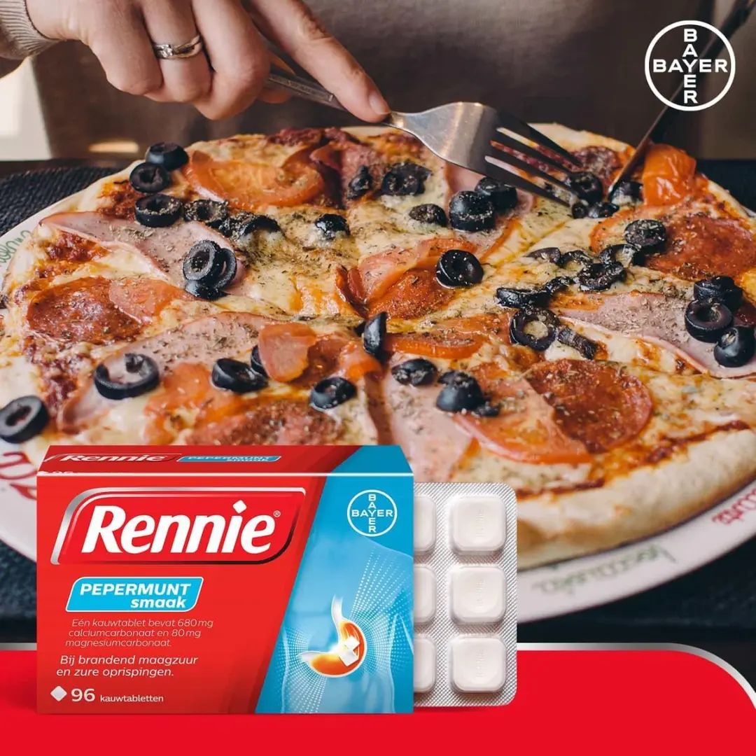 Rennie Pepermunt Kauwtabletten 96 Stuks