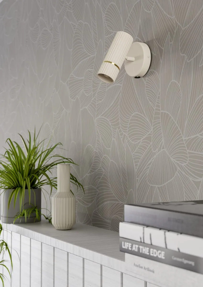 Eglo Caminia Wandlamp GU10 - 15,5 cm - Zandkleur/Beige/Goud - afbeelding 6 van 6