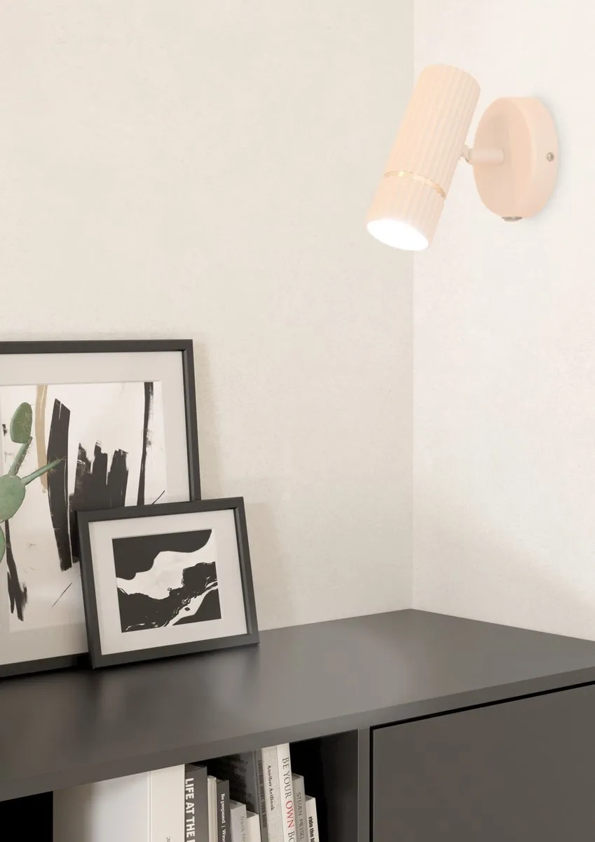 Eglo Caminia Wandlamp GU10 - 15,5 cm - Zandkleur/Beige/Goud