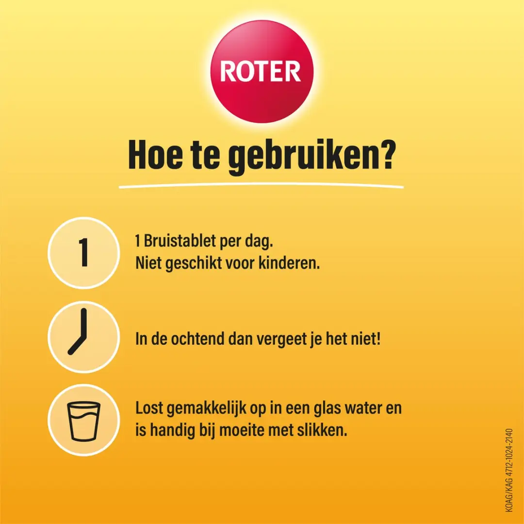Roter Vitamine C 1000mg Bruistabletten - 20 Stuks - Abrikoos-Sinaasappel