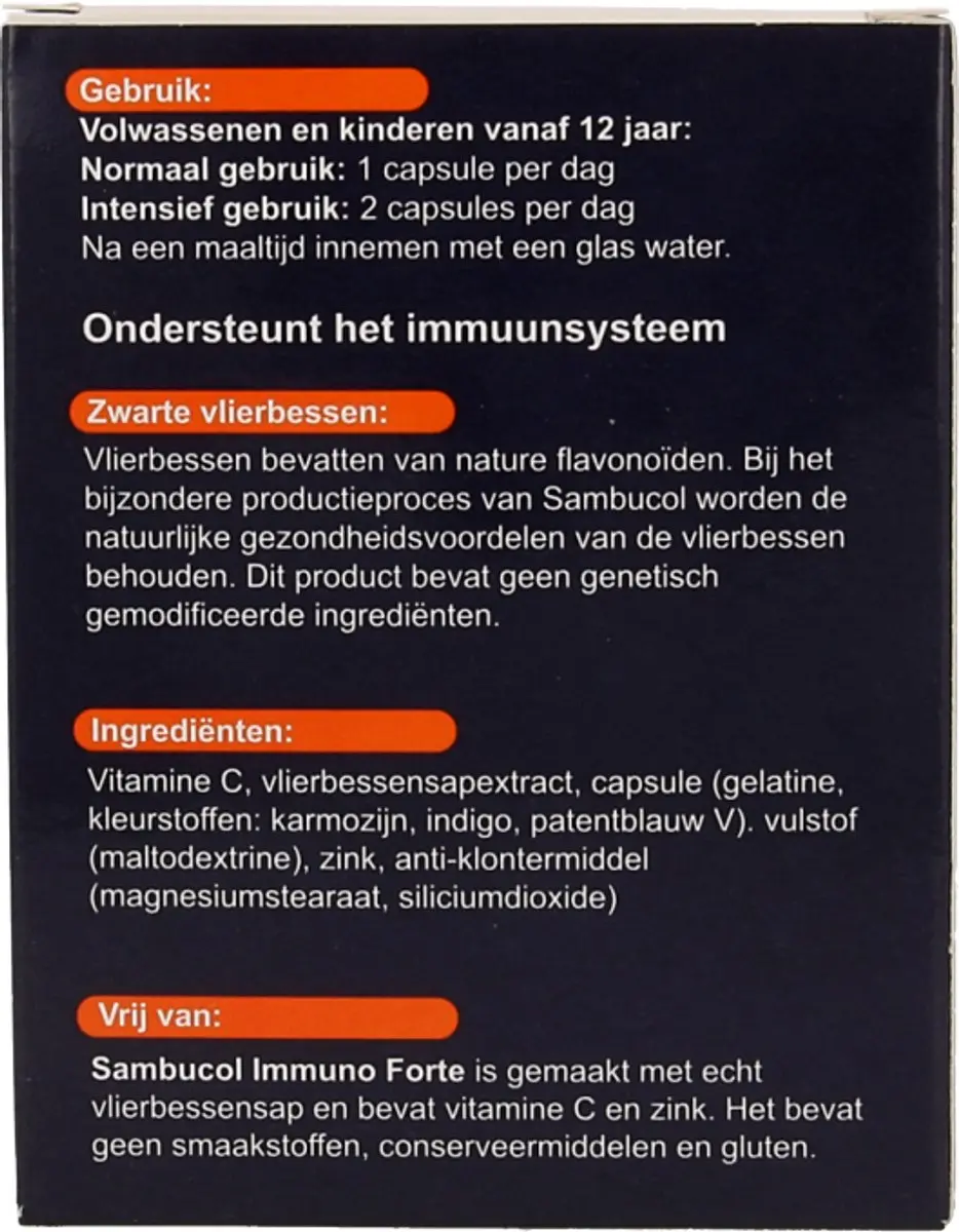 Sambucol Immuno Forte 30 Capsules