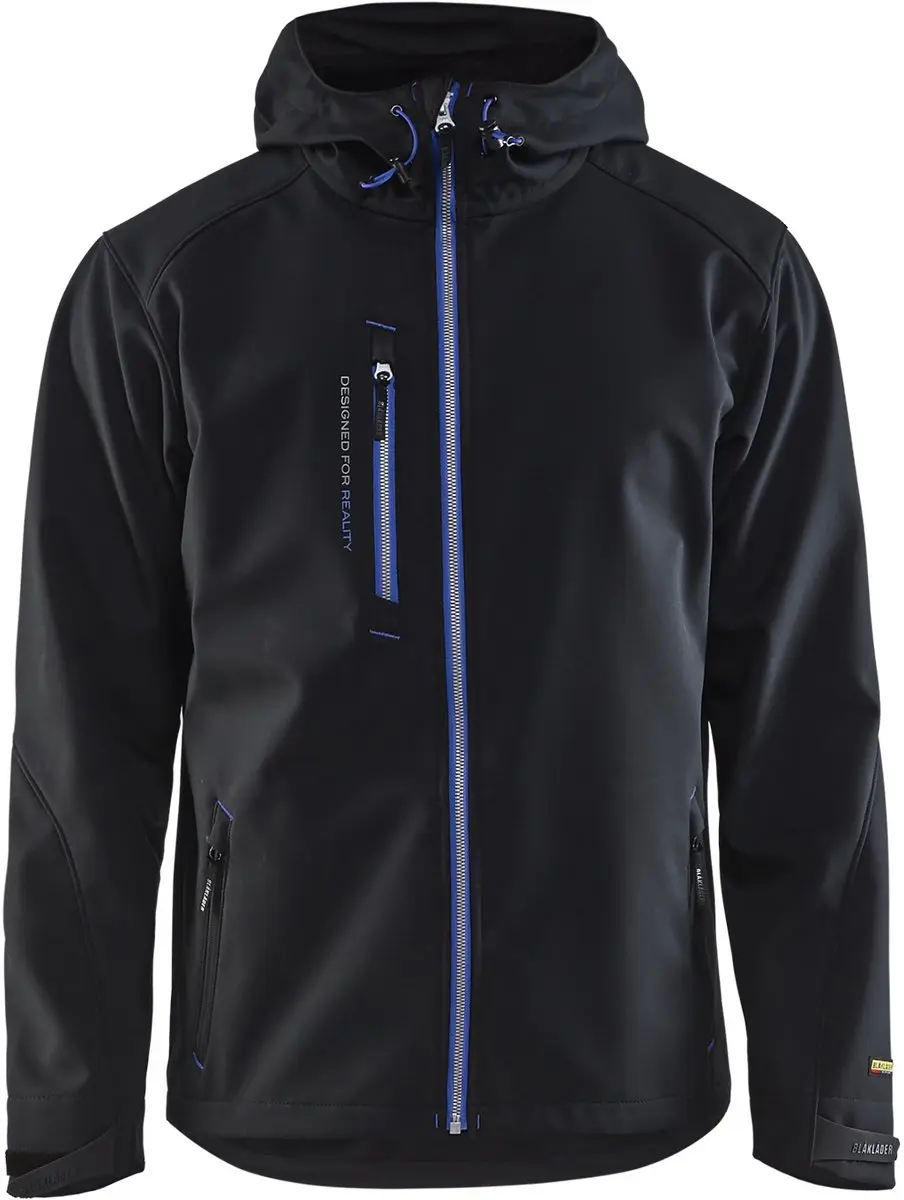 Blåkläder 4949-2517 Softshell Jack - XXXL - Zwart/Kobaltblauw