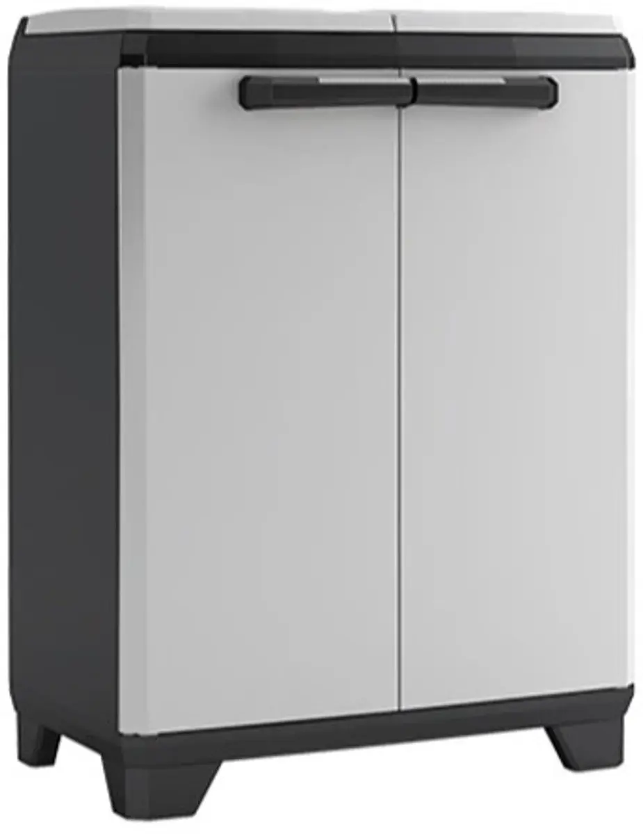 Keter Split Premium Buitenprullenbak 220L - 68x39x92cm - Zwart/Grijs