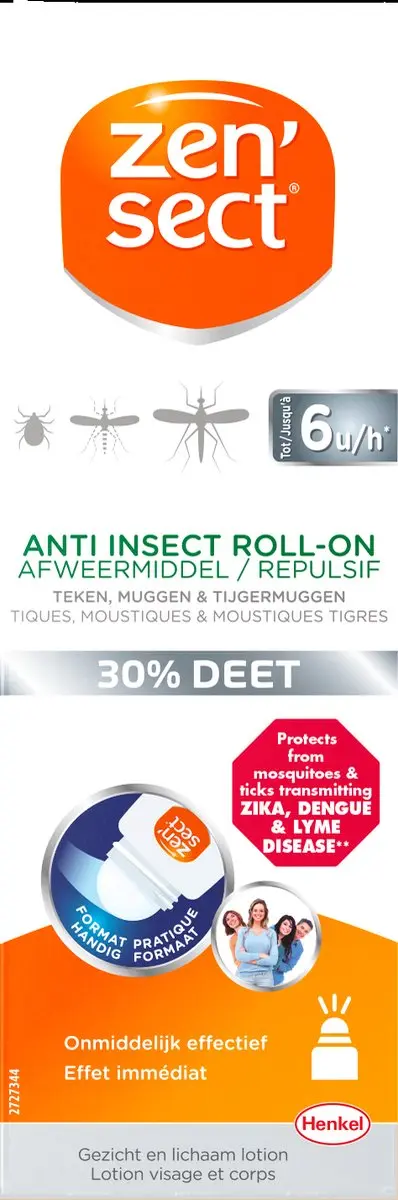 Zensect Anti Insecten Roller 30% Deet 50ml