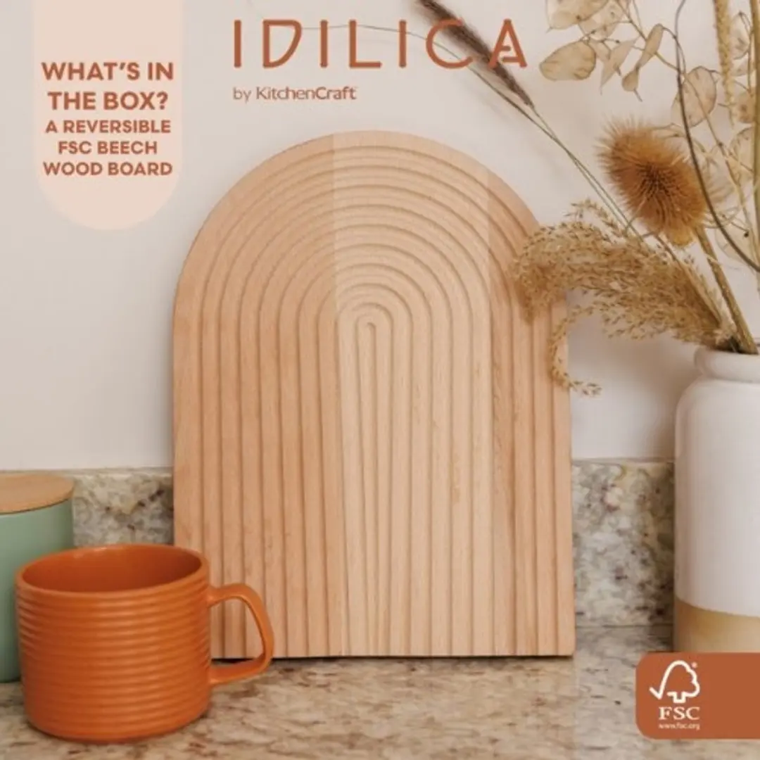 KitchenCraft Idilica Beukenhouten Snijplank 2-in-1 23x32cm