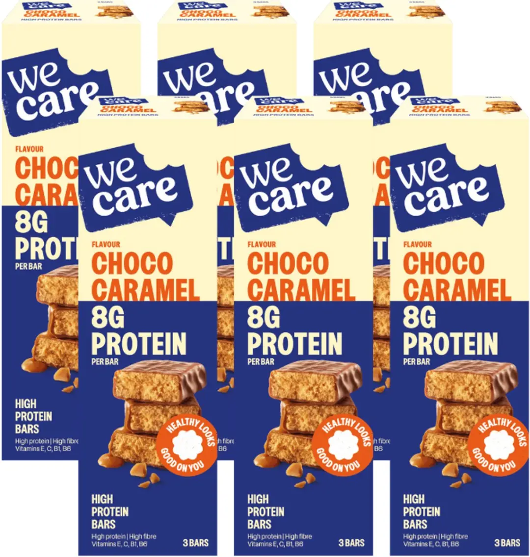 weCare High Protein Repen Chocolade Karamel - 6x81g