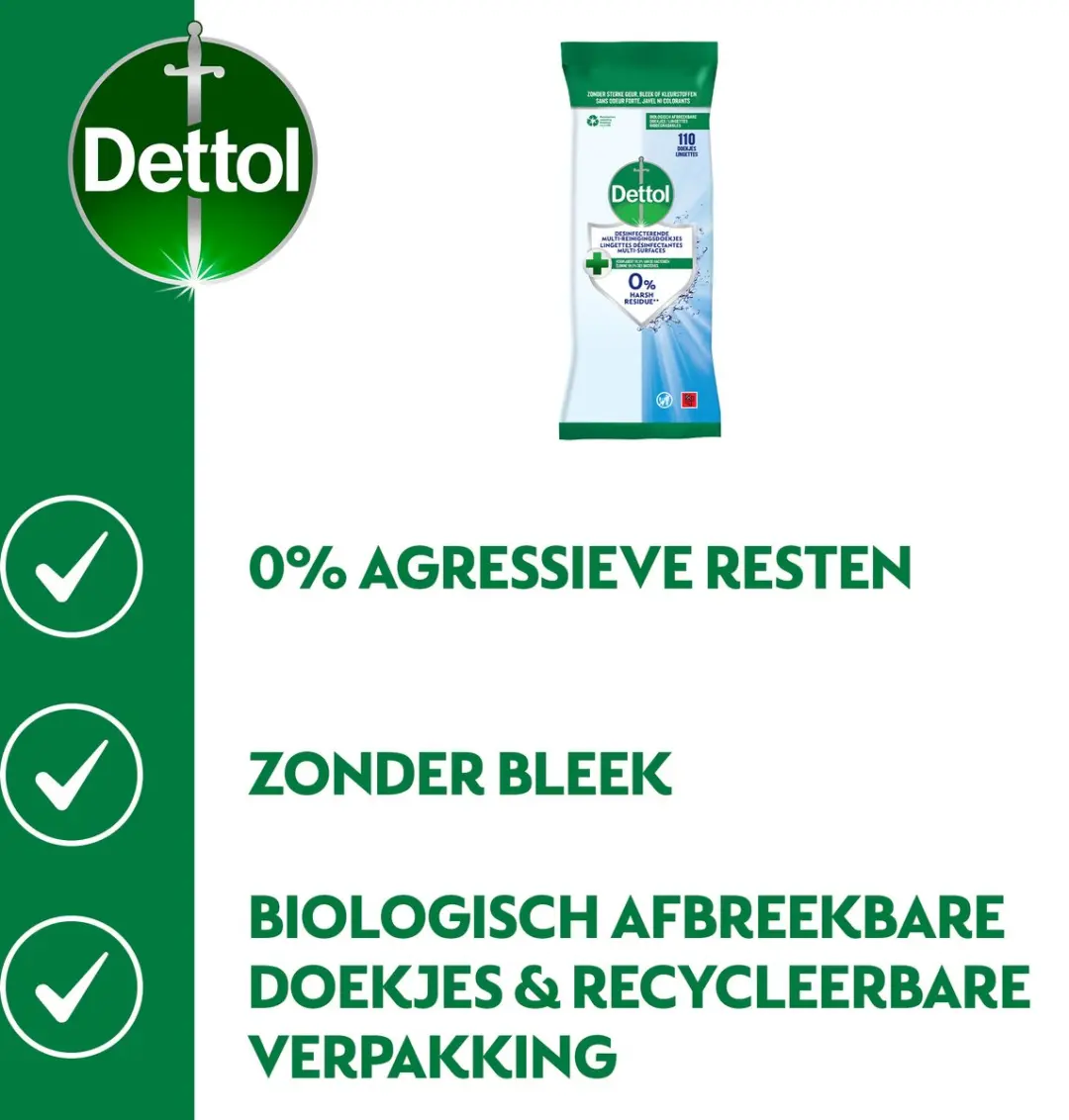Dettol Hygiënische Doekjes - 550 Stuks