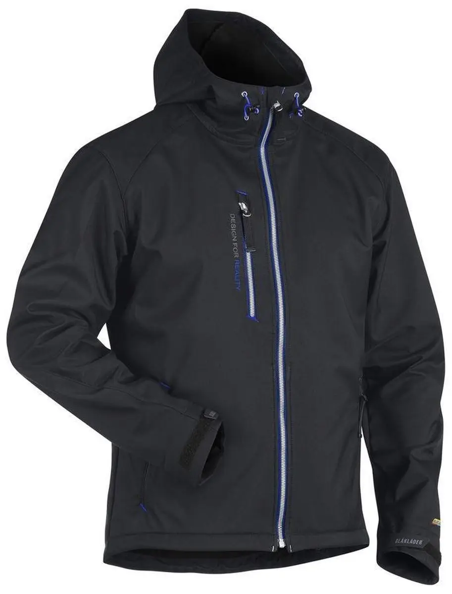 Blåkläder 4949-2517 Softshell Jack - Zwart/Kobaltblauw 4XL