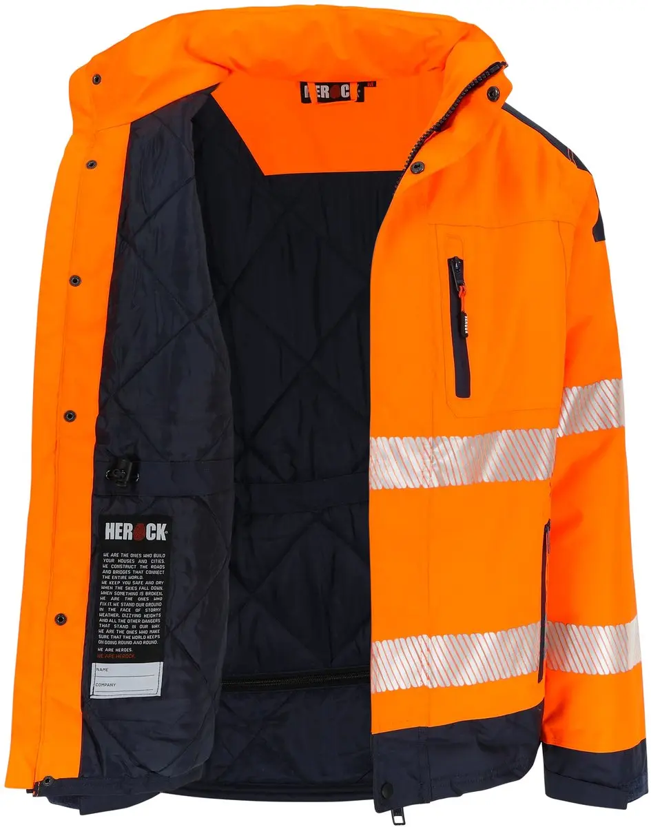 Herock Hodor High Viz Werkjas HV 1901 - L - Fluor geel/Donkerblauw