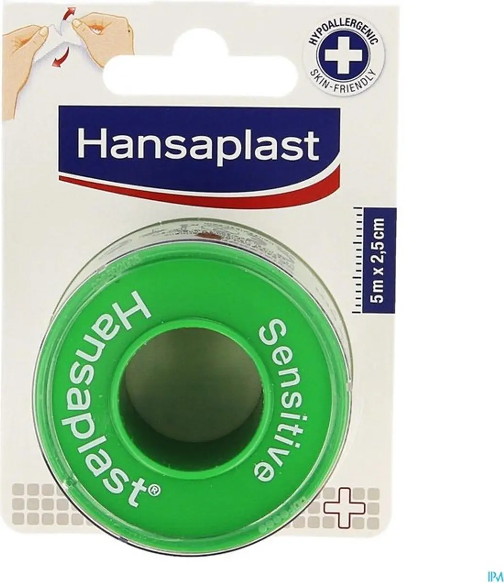 Hansaplast Hechtpleister Sensitive 5m x 2.5cm - Lichtgroen