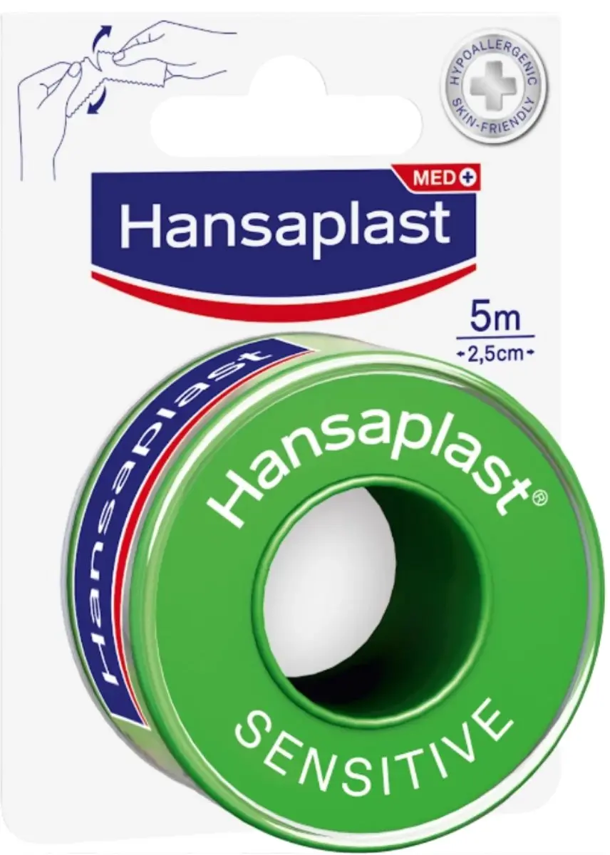 Hansaplast Hechtpleister Sensitive 5m x 2.5cm - Lichtgroen