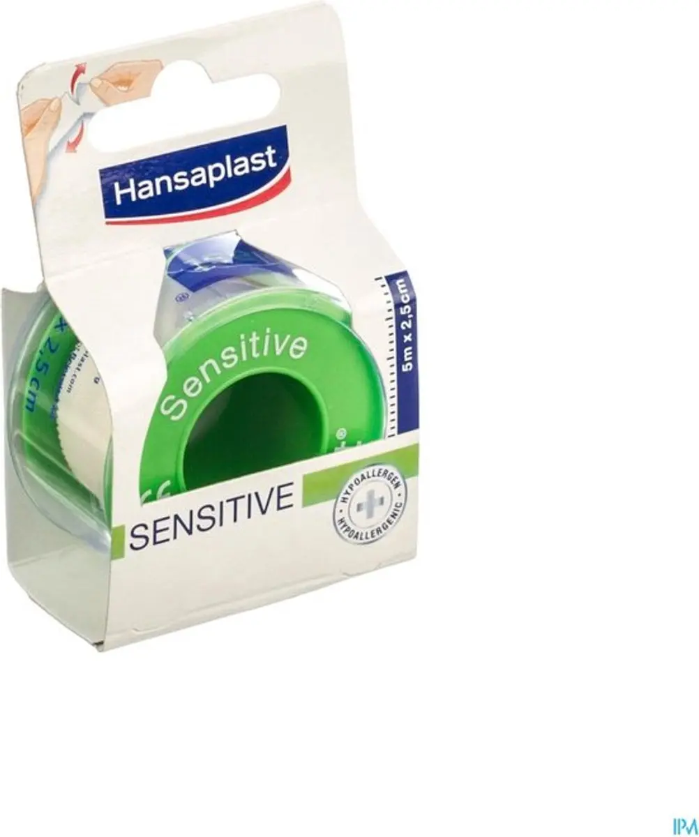 Hansaplast Hechtpleister Sensitive 5m x 2.5cm - Lichtgroen