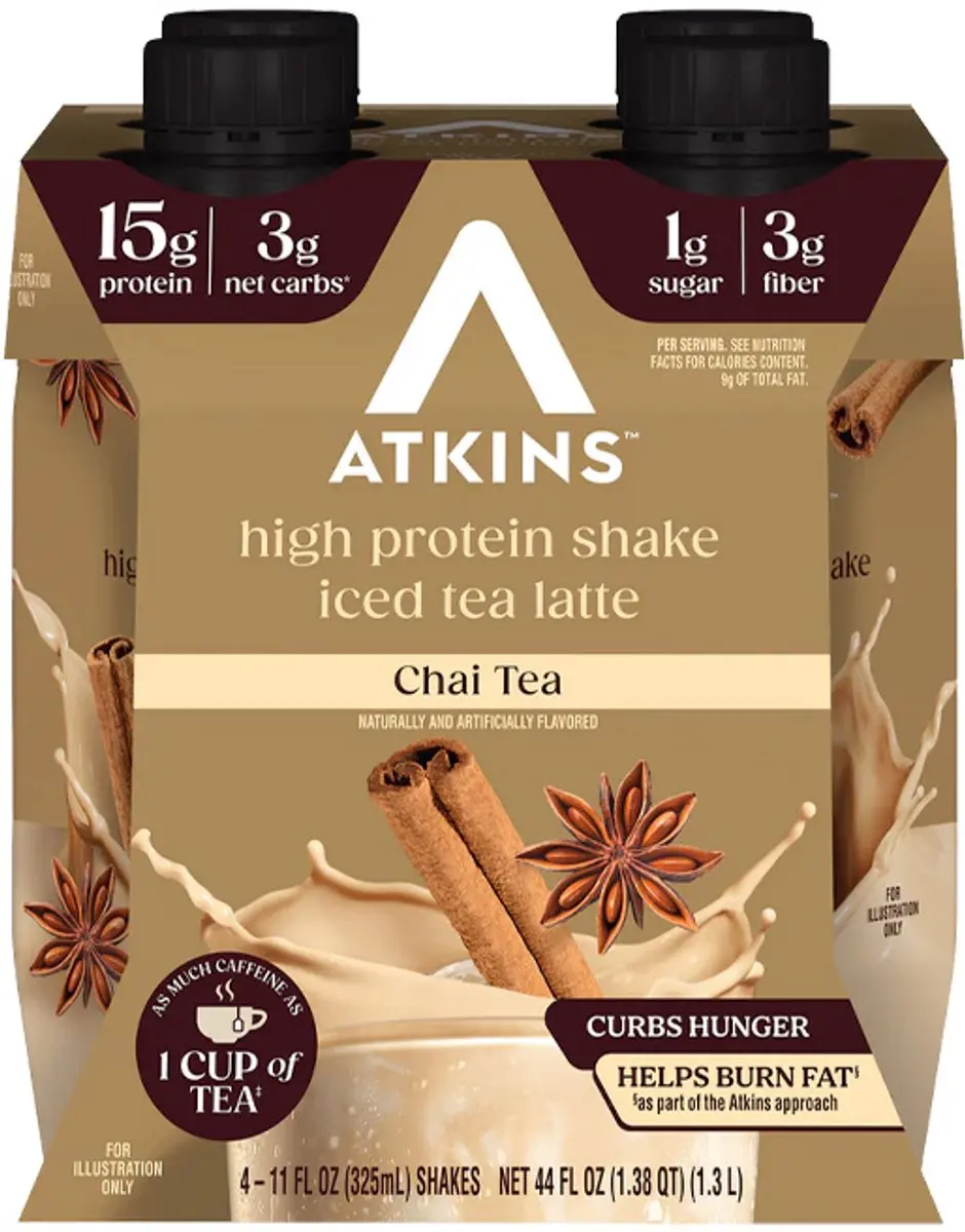 Atkins Protein Shake Iced Chai Tea Latte 4x325ml