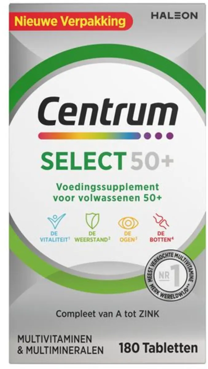 Centrum Select 50+ Multivitaminen 180 Stuks