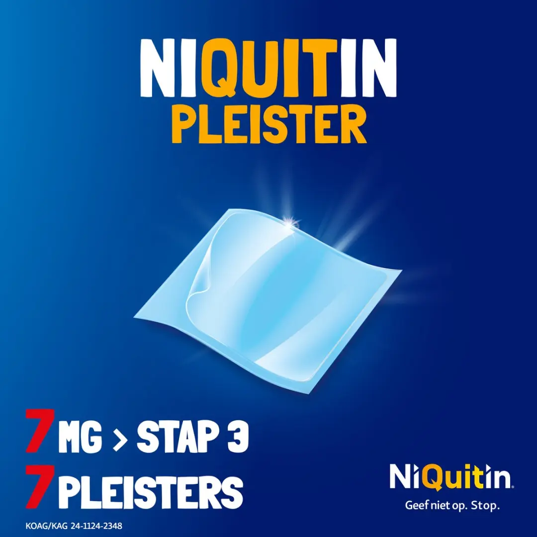 NiQuitin Clear Pleister Stap 3 7mg - 21 Stuks