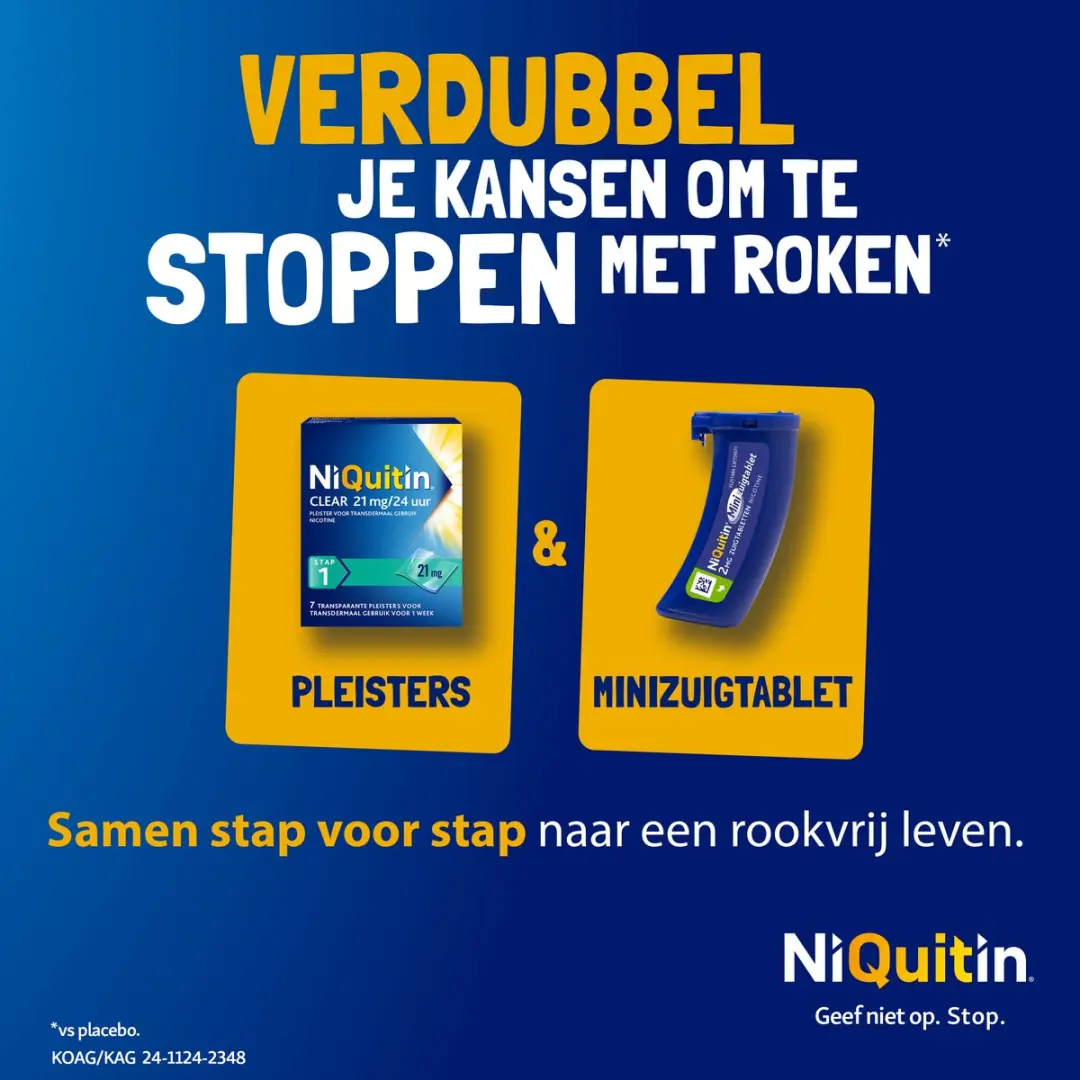 NiQuitin Clear Pleister Stap 3 7mg - 21 Stuks