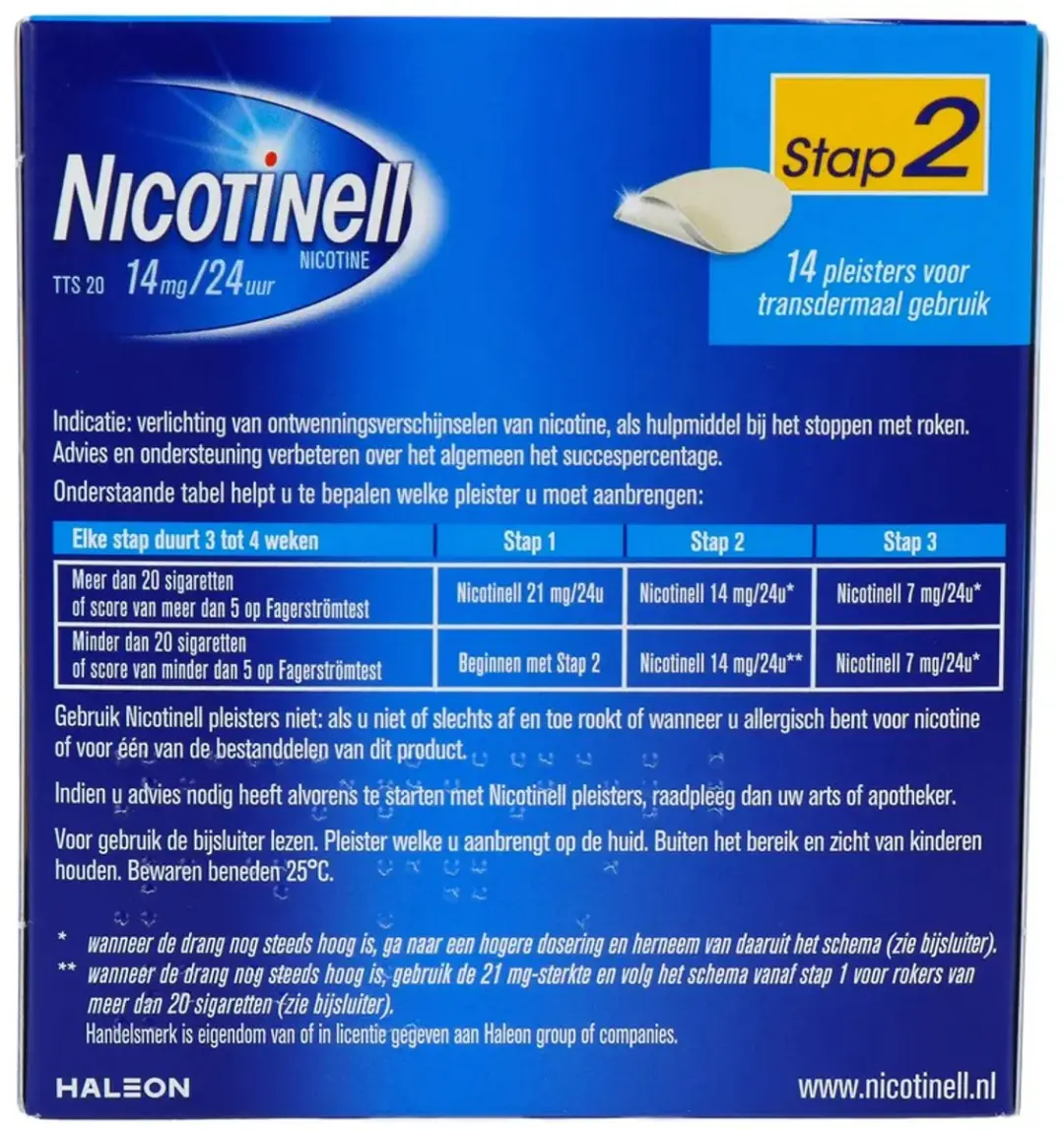 Nicotinell Nicotinepleisters 14mg - 3x14 Stuks