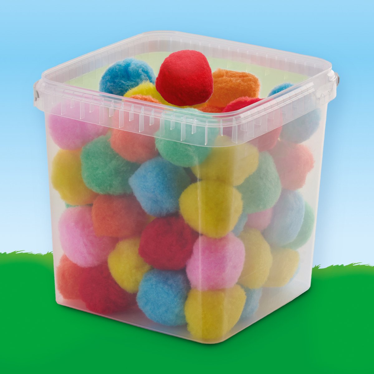 SES Creative 02405 - Veel splash ballen - 70 herbruikbare waterballonnen in emmer - gebruik de emmer om je waterballetjes te vullen