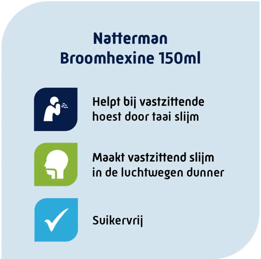 Natterman Broomhexine Extra Sterk Hoestdrank 150ml - 3 Stuks - afbeelding 6 van 6