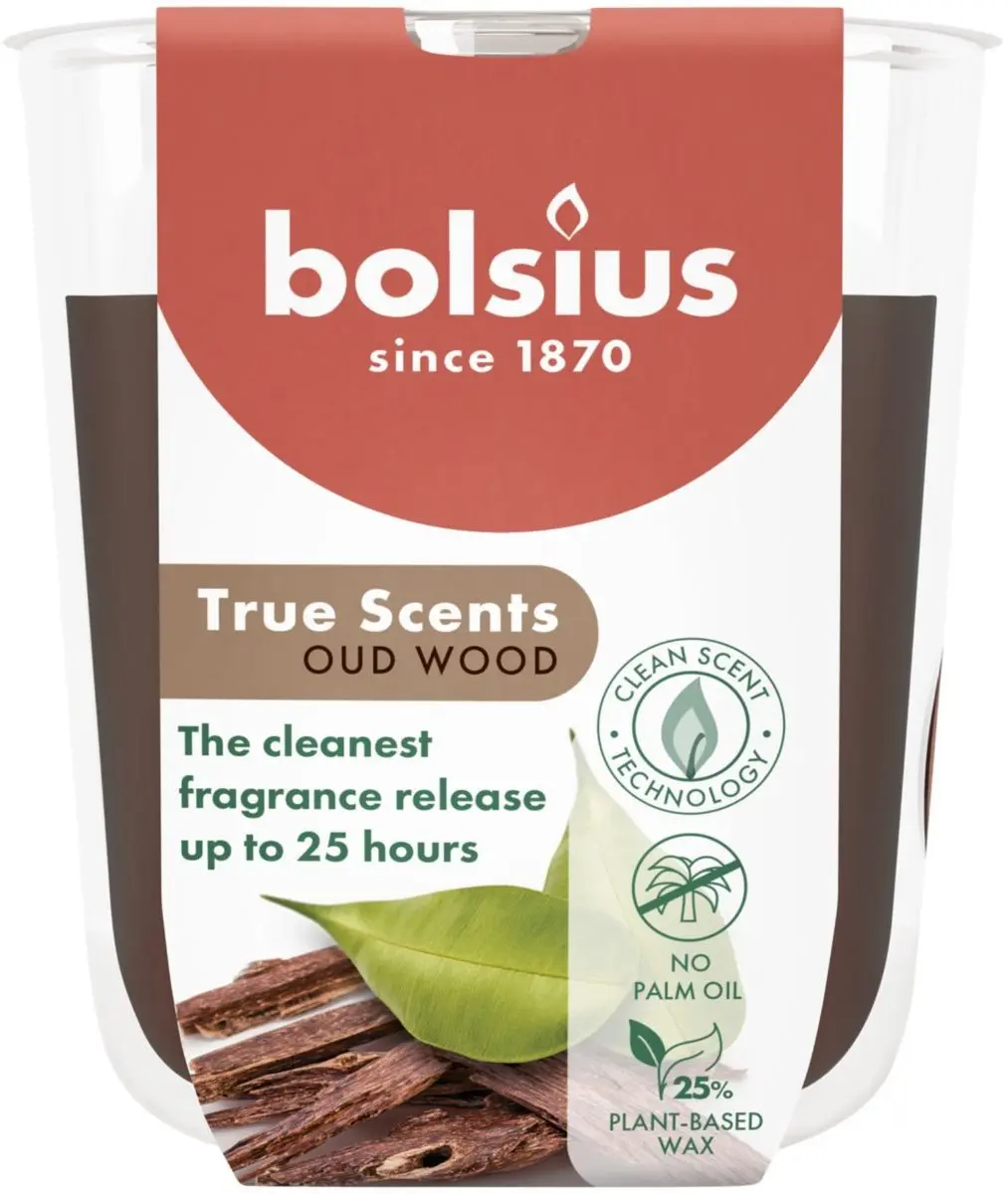 Bolsius True Scents Geurglas Oud Wood