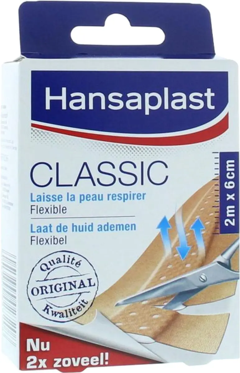 Hansaplast Classic Pleisters 20 Stuks - 2m x 6cm - afbeelding 6 van 6
