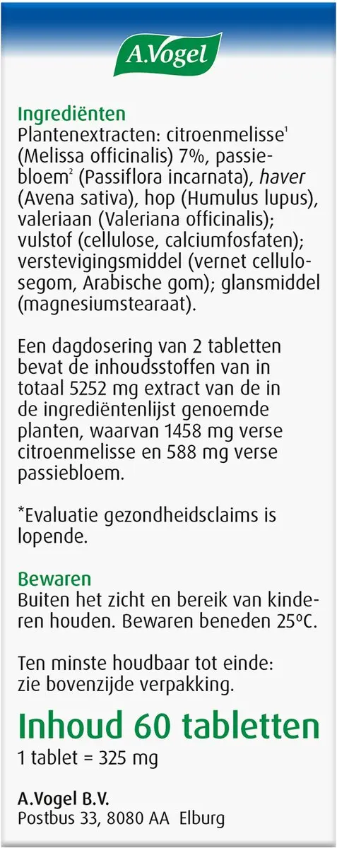 A.Vogel Nachtrust Tabletten 60 Stuks