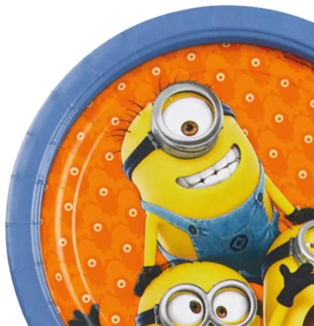 Minions Feest Bordjes - 16 Stuks - Ø23cm - Karton - Multicolor