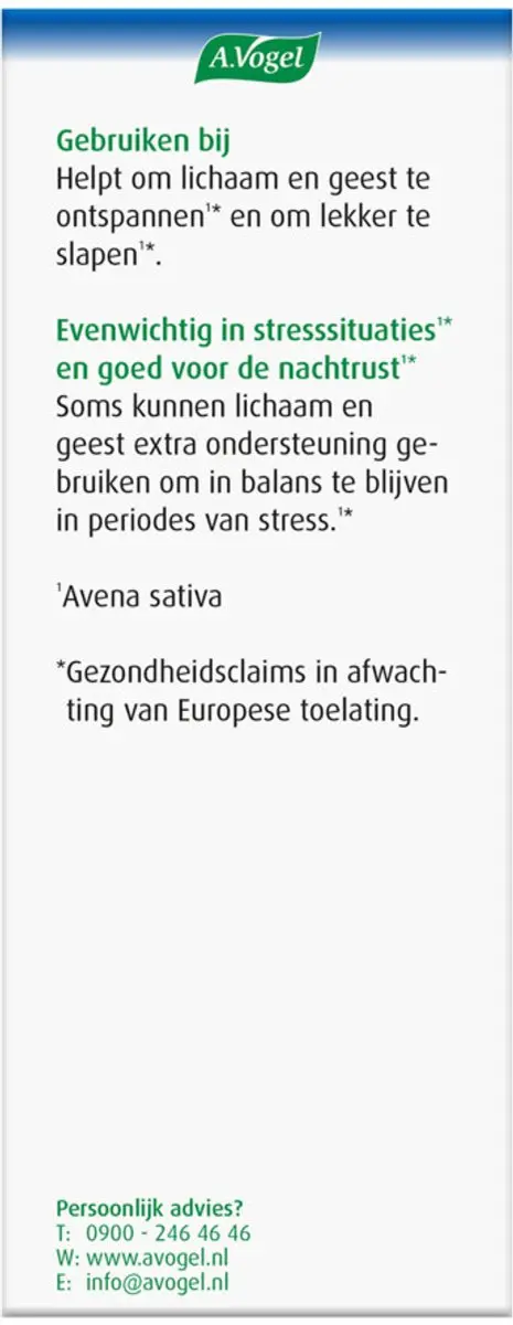 A.Vogel Avena Sativa Complex Nachtrustdruppels - 2x100ml