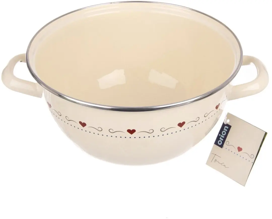 Orion Emaille Mengkom 5L - Ø26cm - Crèmewit