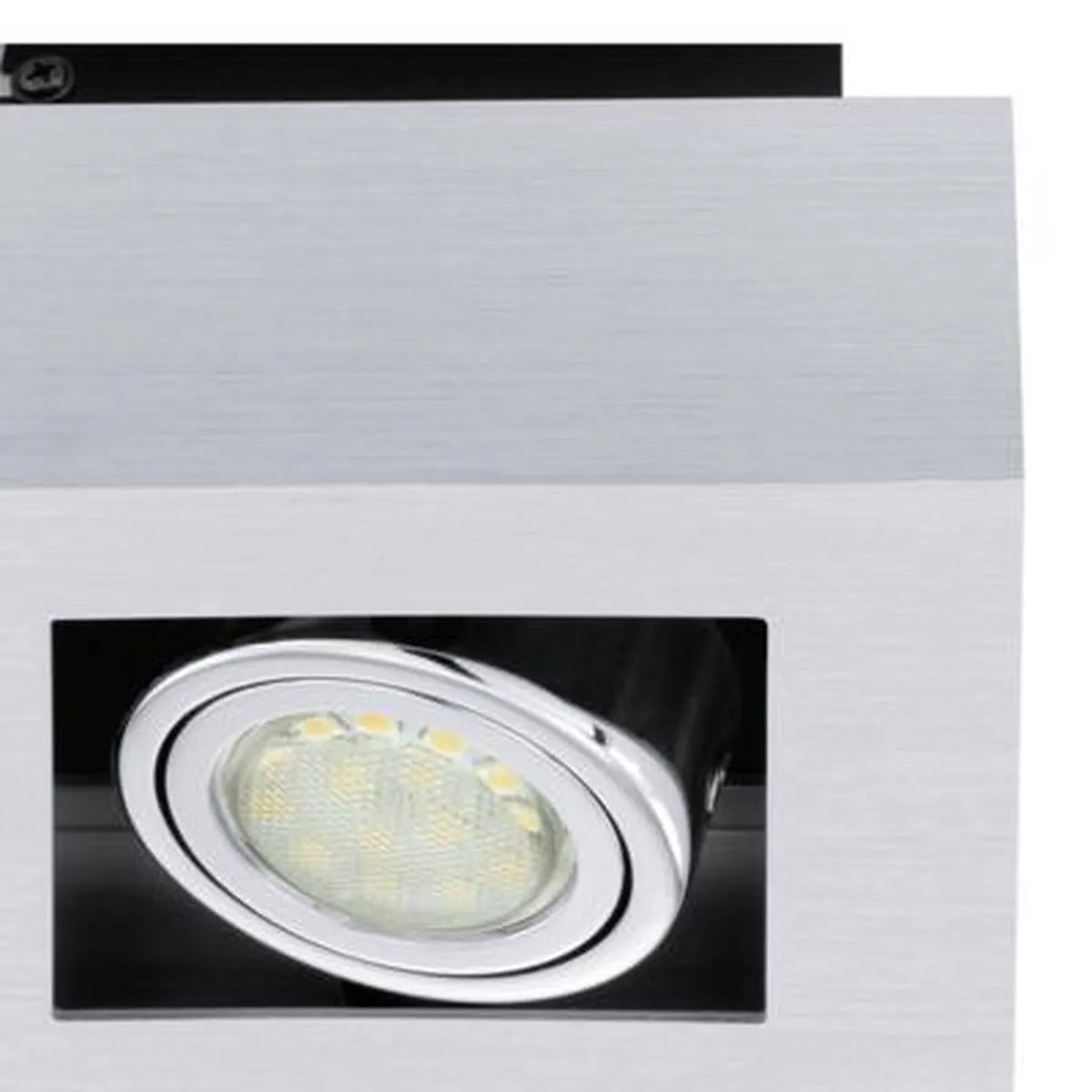 Eglo Loke 1 Opbouwlamp 2 Lichtpunten - Aluminium/Geborsteld Chroom/Zwart - afbeelding 6 van 6