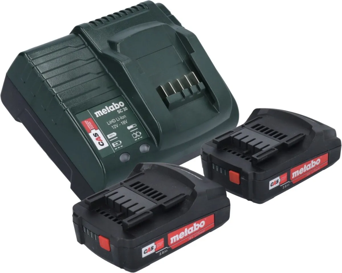 Metabo Basic-Set 2x 18V 2.0Ah Li-ion Accu - afbeelding 6 van 6