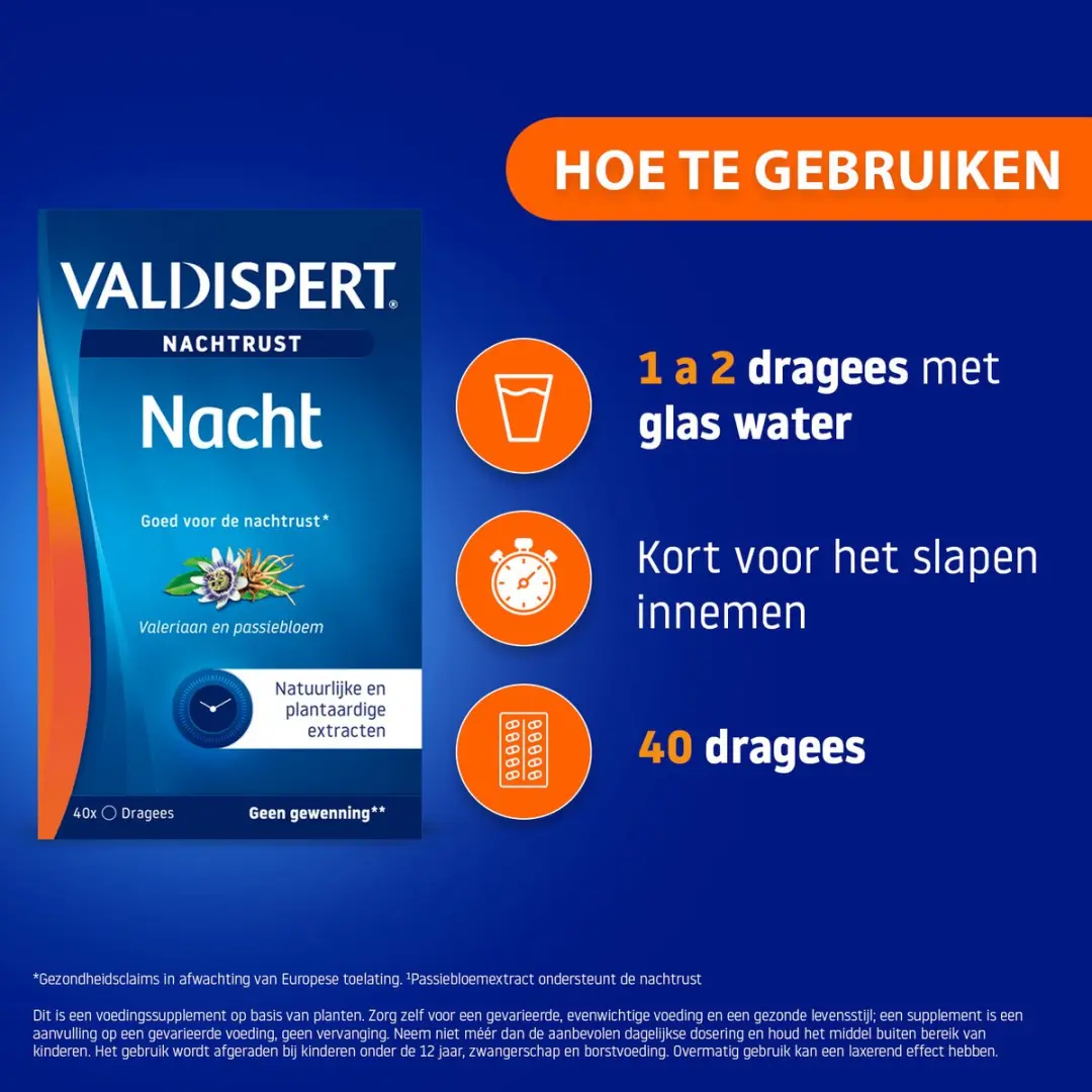 Valdispert Nacht Passiebloem 40 Tabletten