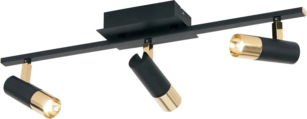 Eglo Tomares Plafondspot 4x - Messing/Zwart