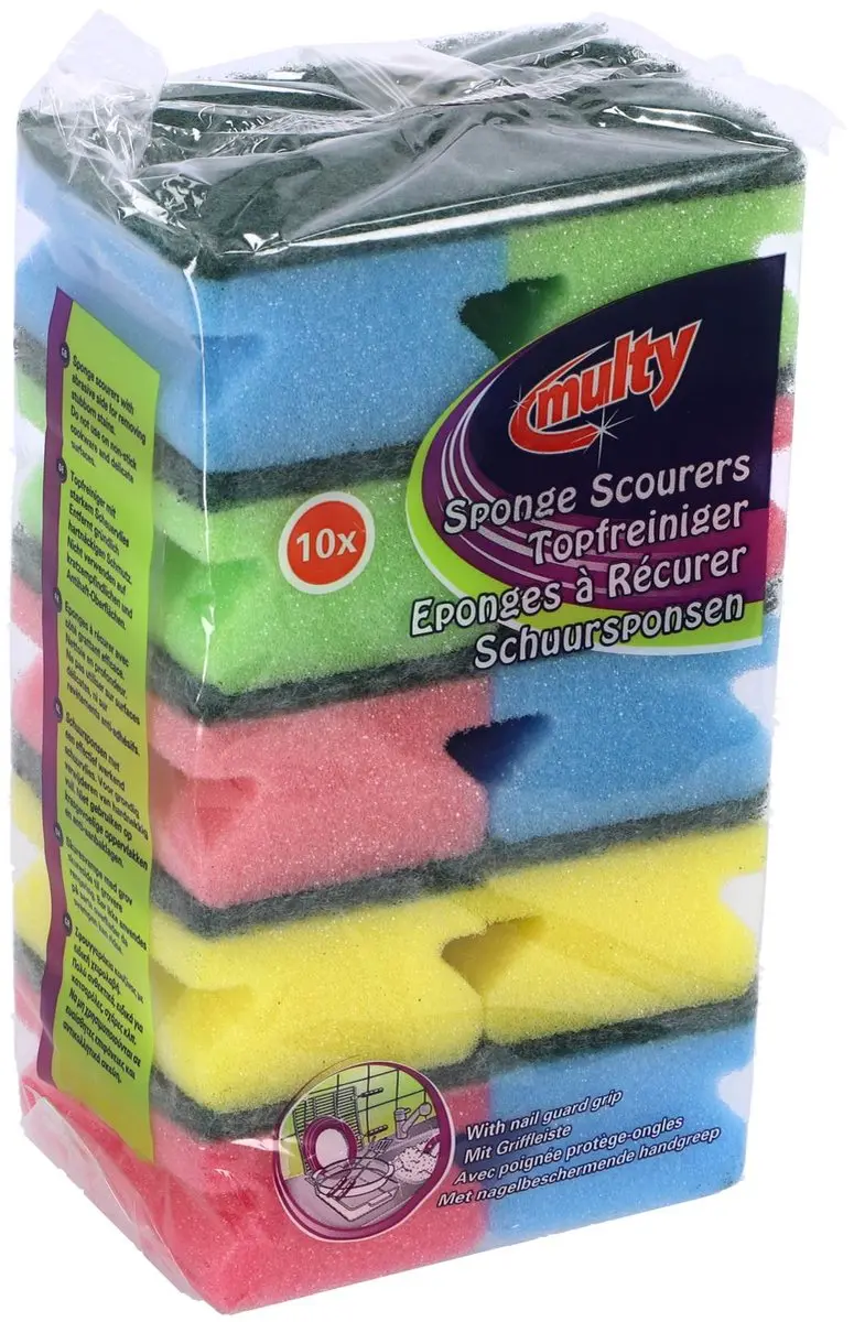 Multy Schuursponsen - 10 Stuks Multi