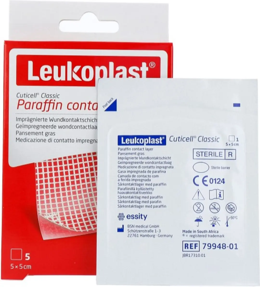 Leukoplast Cuticell Classic Zalfgaas 5x5cm - 5 Stuks
