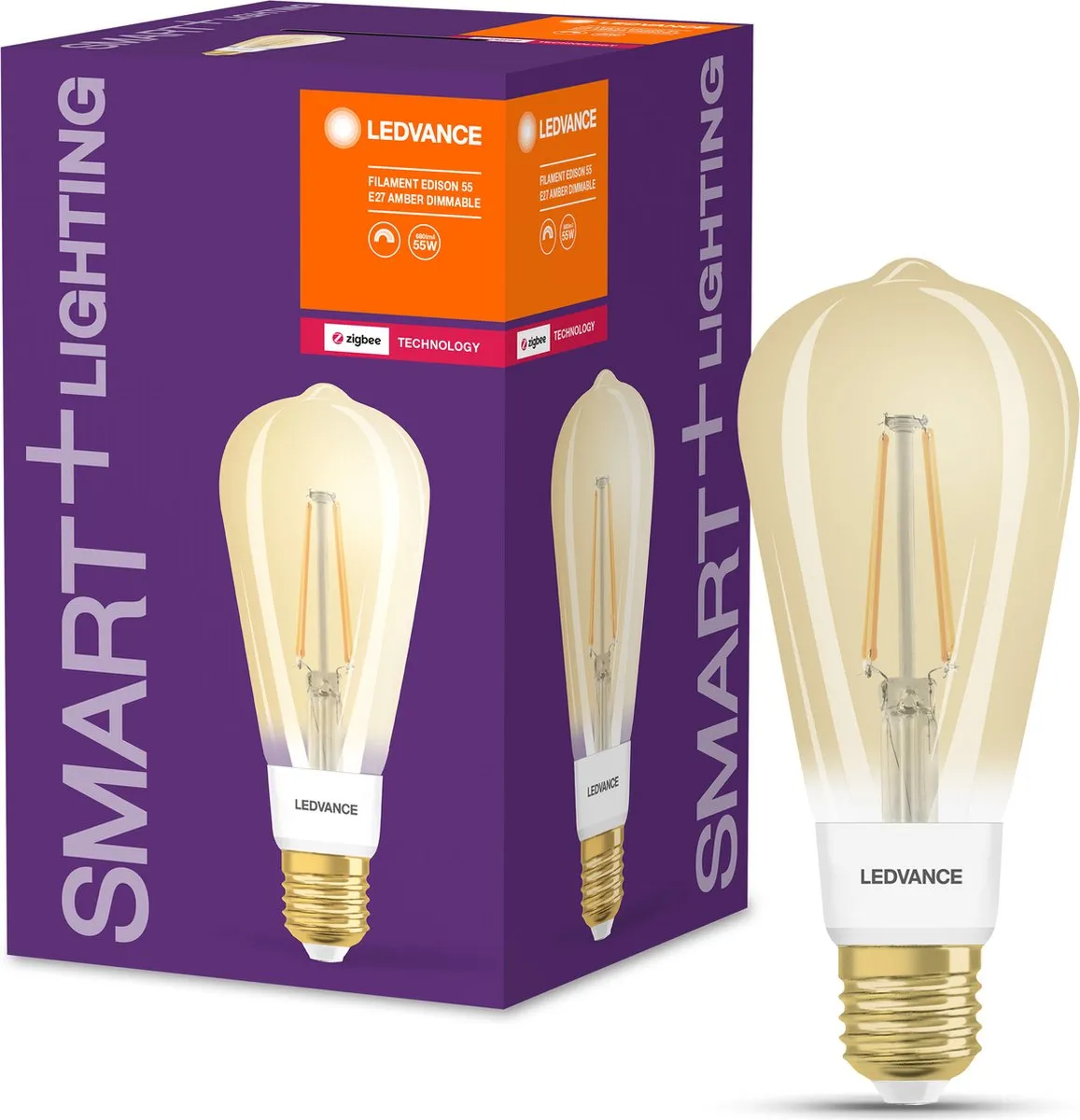 LEDVANCE Slimme LED-lamp E27 6W Warmwit 2400K - ZigBee - Edison Gouden - afbeelding 3 van 6