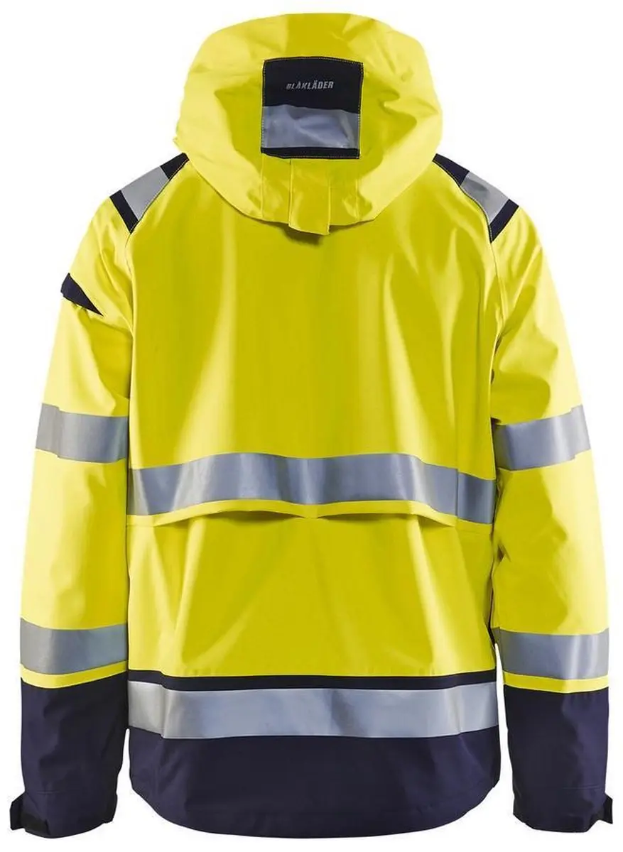 Blåkläder 4987-1987 Shell Jack High Vis Geel/Marineblauw - M