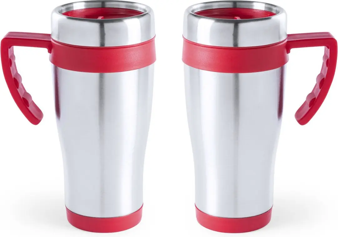 Carson RVS Thermosbeker 500ml - Rood