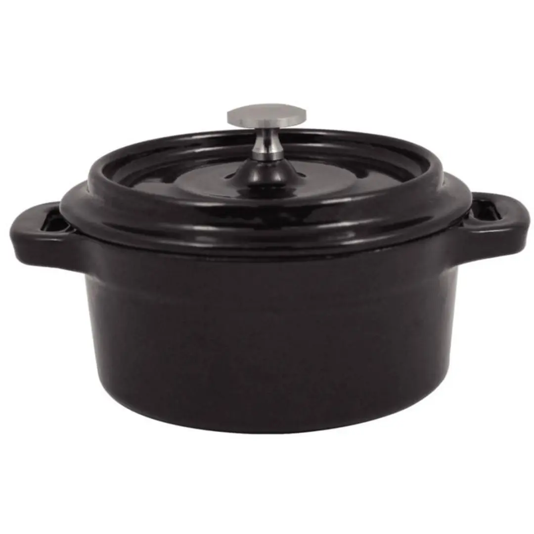 Vogue Y259 Gietijzeren Mini Braadpan 0.24L - 10cm - Zwart