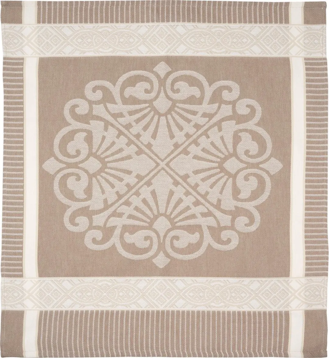 Twentse Damast Theedoeken Set 6 Stuks 60x65cm Beige