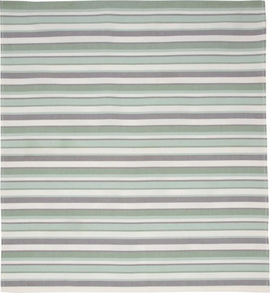 Ten Cate Theedoeken & Keukendoek Set - 2 Stuks - Grijs/Groen