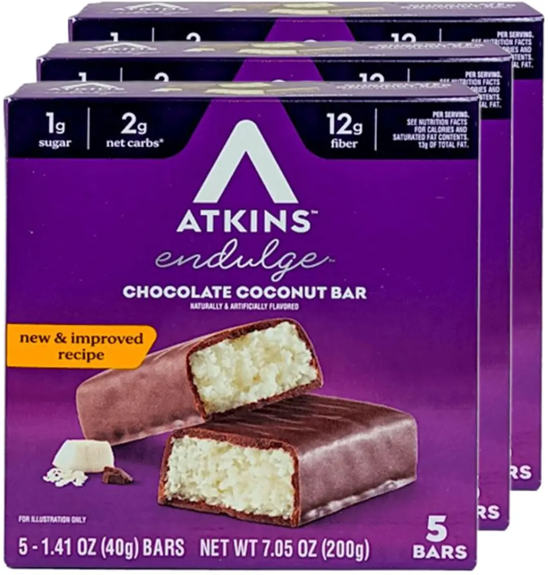 Atkins Endulge Chocolade Kokos Reep 3x200g
