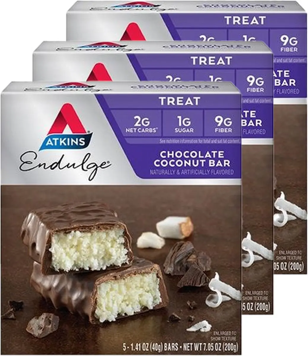 Atkins Endulge Chocolade Kokos Reep 3x200g