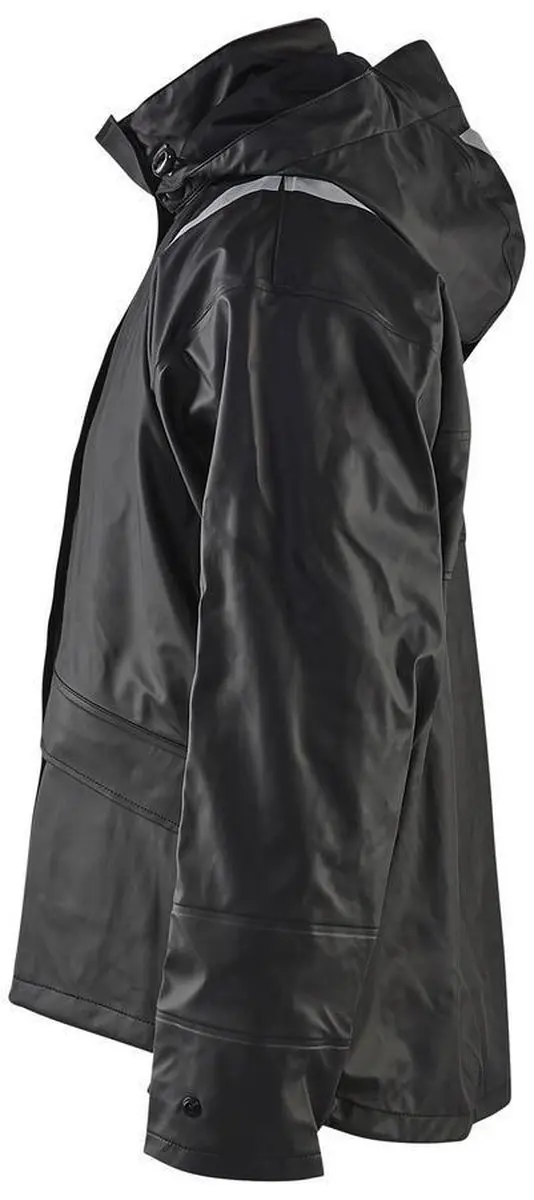 Blåkläder 4302-2003 Regenjas - High Vis Zwart - Maat XL