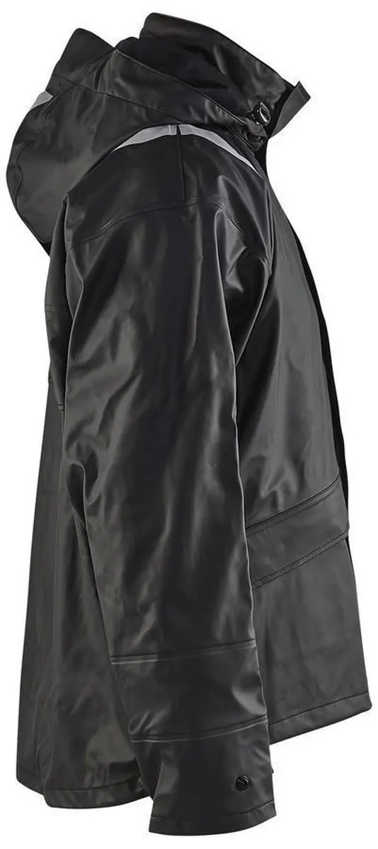 Blåkläder 4302-2003 Regenjas - High Vis Zwart - Maat XL